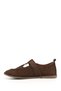 Women's Brown Suede Flat Sole Shoes - 5