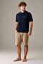 Premium Men's 100% Cotton Breathable Fabric Short Sleeve Buttoned Collar Shorts Pajama Set - 2