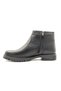 Men's Black Fur Lined Warm Lining Zippered Genuine Leather Boots 4249 - 2