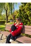 ❤️   Hand-Knitted Burgundy Floral Cardigan – Handmade, Romantic and Original Design - 6