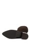 Women's Brown Suede Pointed Toe Thick Heeled Genuine Leather Boots - 6