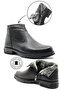 Men's Zippered Warm Lined Boots with Fur Inside 4249 Black