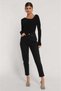 Mi̇A Women's Black Trendy Lycra Jeans