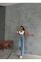 Genar Women's High Waist Jean Palozzo Jeans Wide Leg Trousers - 5