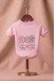 Dog Mom Printed Hooded Dog Sweatshirt - Pink & White Small Breed Dog Hoodie - 2