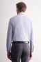 Men's Blue Long Sleeve Hard Collar Cotton Slim Fit Shirt 1004240008 - 5