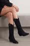 Adara Diva Women's Heeled Boots 001285 Black Suede - 2