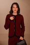 Modest Two Piece Set - Burgundy - Long - 3