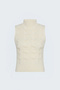 Braided Zero Sleeve Knitwear - Ecru - 2