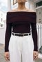 Madonna Collar Sweater - Plum - 3