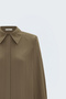 Stripe Patterned Shirt - Milk Coffee - 3