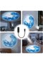 USB Plug black Moon Lamp, LED Lamp, Blue Planet - 3