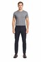 Navy Blue Side Pocket Open Leg Self Patterned Slim Fit Trousers 1003255152
