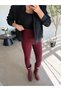 Burgundy Recovery Lycra Sports Leggings - 4