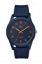 Men's Navy Blue Silicone Cord Navy Blue Dial Quartz Wrist Watch with 2 Year Warranty - 3