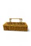 Car 6034 Hanging Rectangular Rattan Basket in 2 Sizes - 2-Piece Rattan Flower Pot - 2