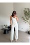 Ecru Epaulet Buttoned Trousers - 2