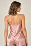 Women's Satin Shorts Pajama Set - Strappy and Comfortable Loungewear Set - 2