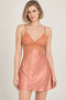 Lace Detailed Copper Satin Nightgown and Robe Set - Elegant Design with Sleeve Detail - 4