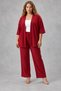 Plus Size Kimono Cardigan 2-Piece Set – Wrinkled Fabric Oversized Stylish Set