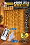 Led Light Tulle-Fon Curtain Ornament Apparatus - 8 Modes, Remote Control, 10 Fringed Hooks