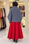 Women's Gray Hijab Tasseled Knitwear Shawl Poncho Princess Model Knitted Shoulder Shawl Poncho Hijab Tunic - 3