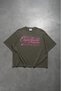 Pink Pure Chaos Khaki Boxy Crop Men's T-Shirt