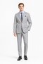 Gray-Ecru Swallow Collar 6 Drop Slim Fit Full Lining Flexible Suit 1001260163 - 4