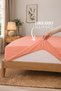 Premium Jersey Salmon Fitted 100% Cotton Combed Single/Double Elastic Bed Sheet - 4