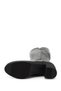 Women's Black Zippered Thick Heeled Genuine Leather Boots - 6