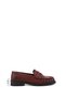 Women's Burgundy Loafer Shoes - 3