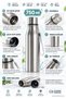 Stainless Steel Black Lid 750 ml Sports Water Bottle (Hoot-Cold) Cin426 - 7