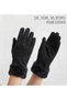 Women'S, Black Stone Detailed, Plush Ankle, Fleece Gloves