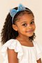 Blue Children's Crown with Bow Detail - 2