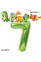Green Color Number Balloon Dinosaur 7 Years Birthday Party Conjoined Balloon Set Dinosaur Theme Party Set - 2