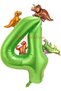 Dinosaur Concept Green Number 4 Years Old Balloon Green Color Dinosaur Age Balloon Flying Helium Number Balloon - 2