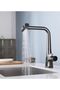 Digital Kitchen Evyie - Imported Anthracite Faucet with Waterfall Fountain and Spiral - 4