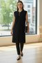 Long Line/Wave Pattern Vest with Pockets and Zipper Large Size Vest