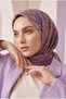 وشاح منسوج من نسيج قطني طويل مخطط متدرج باللون الأرجواني مقاس 90x90 (لا يحتوي على حرير) - 5