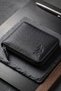 US POLO ASSN23748 ZIPPERED GENUINE LEATHER WALLET CARD HOLDER BLACK - 2