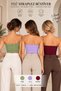 Women's 3-Pack Strapless Bustier Crop Top / Body-Fitting Stretchy Stylish Bandeau Basic Top - 4