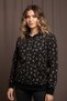 Women's Floral Patterned Hooded Seasonal Sweatshirt Hoodie