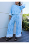 Lapi̇s Jacquard Patterned Knitted Pants & Blazer Set
