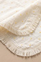 Baby Blanket 2 Layers Jacquard Cream Color 100% Cotton Muslin (80X100 cm) - 2