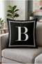 Lettered Throw Pillow Pillow Case - Letter B - 43x43 Cm - 6