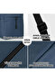 The Neighborhood Text Shoulder Bag Navy Blue Color - 6
