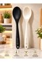 2 Pieces. Heat Resistant, Fireproof, Non-Stick 28 cm Silicone Cooking Spoon Set with Sert Tips