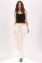 Women's Slim Fit Cotton Halter Neck Camisole Black Crop - 2