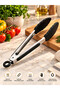 Metal Handle Silicone Tongs with Locking System