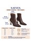 Women's Brown Pointed Toe Thin Heeled Stylish Daily Winter Boots (9cm) - 3